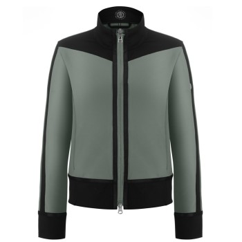 Womens jacket leaf green/black