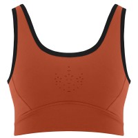 Womens crop top electro orange/black