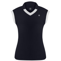 Womens polo shirt oxford blue/white