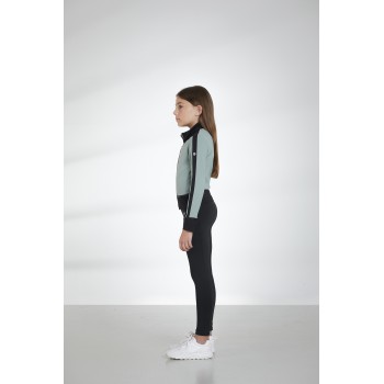 Girls jacket leaf green/black