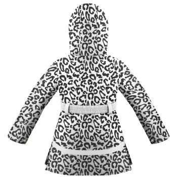 Girls raincoat leopard white