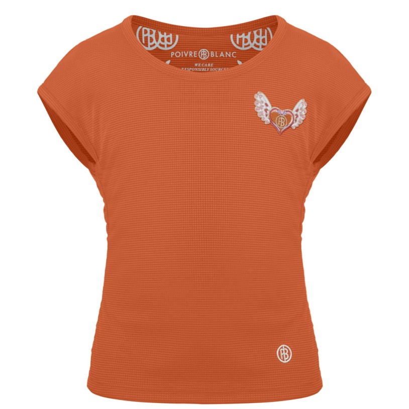 Girls eco active t- shirt electro orange