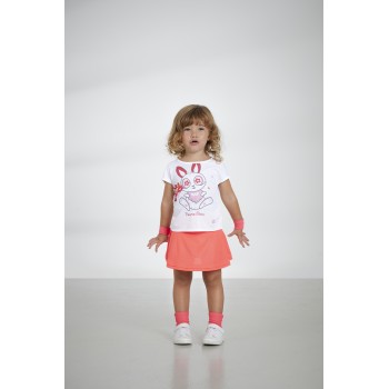 Girls eco active t- shirt rabbit white