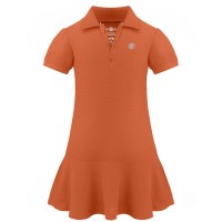 Girls polo dress electro orange