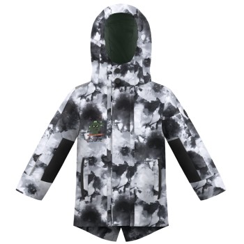 Boys rain parka 3in1 cloudy black