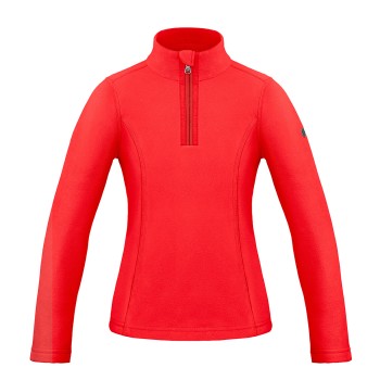 Girls micro fleece jacket scarlet red Romy