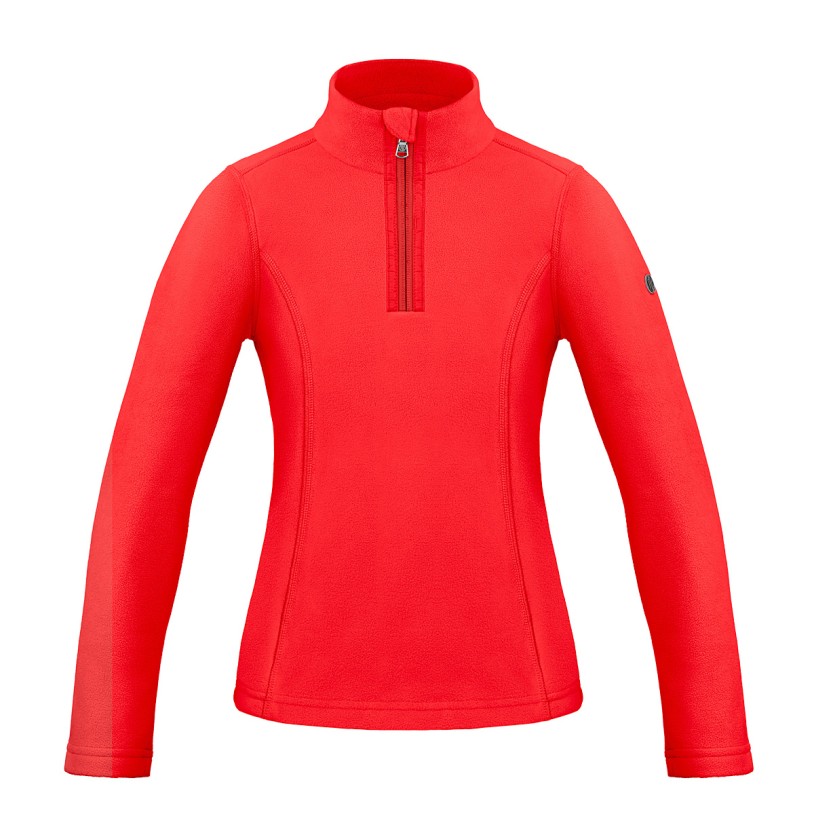 Girls micro fleece jacket scarlet red Romy