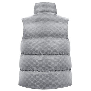 Womens synthetic down vest shiny silver