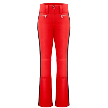 Womens stretch ski pants scarlet red/black