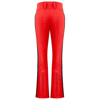 Womens stretch ski pants scarlet red/black