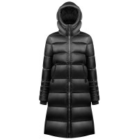 Womens down coat black