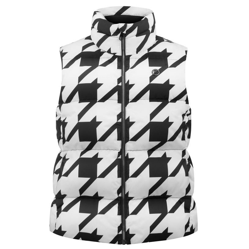 Womens synthetic down vest check black