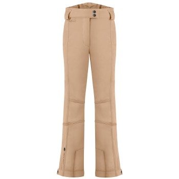 Womens stretch ski pants almond brown