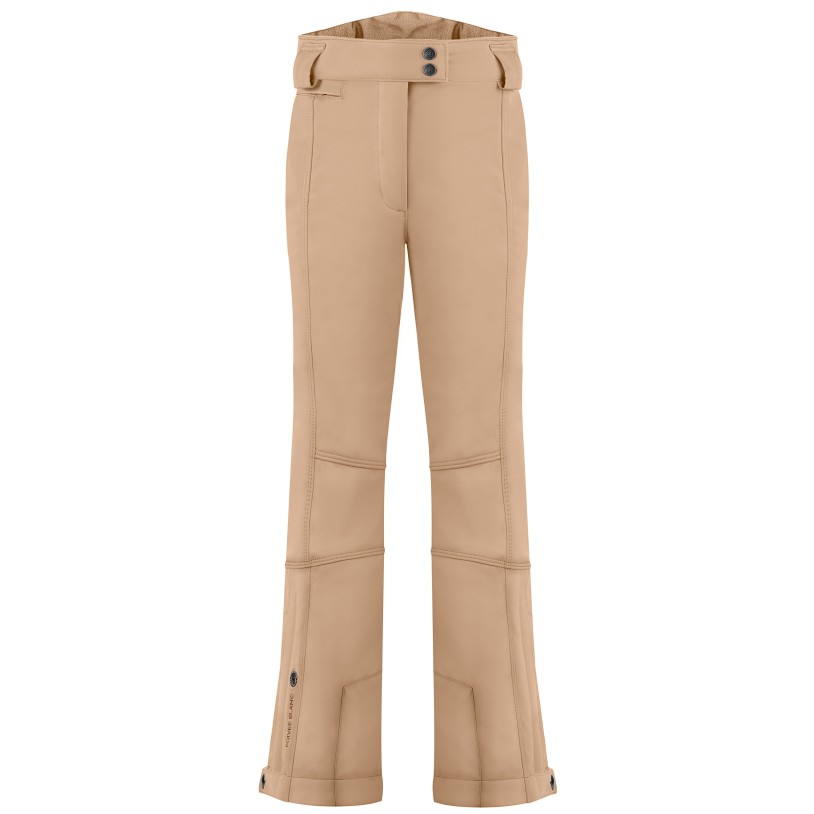 Womens stretch ski pants almond brown