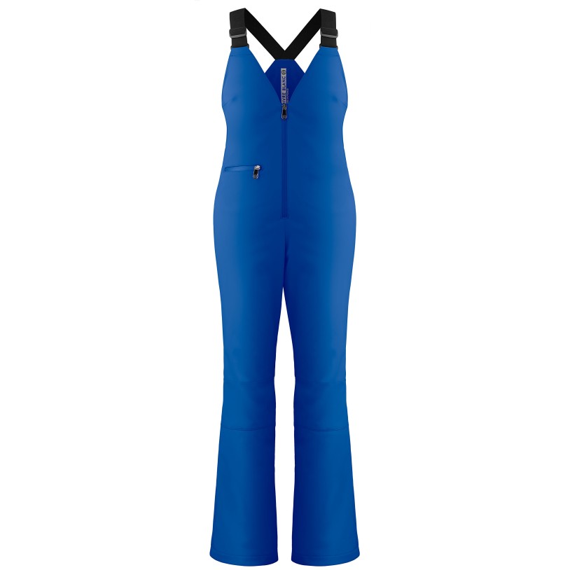 Womens stretch bib pants infinity blue