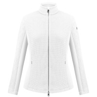 Womens stretch fleece smock white