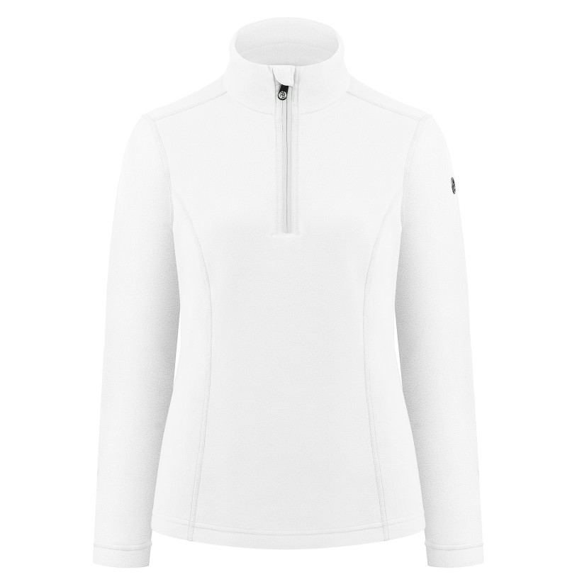 Womens micro fleece sweater white