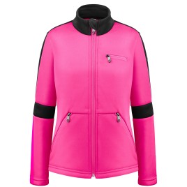 Womens stretch fleece jacket magenta pink