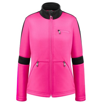 Womens stretch fleece jacket magenta pink