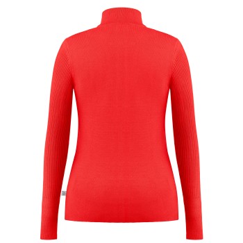 Womens knit jacket scarlet red