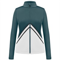 Womens stretch fleece jacket ever green/white