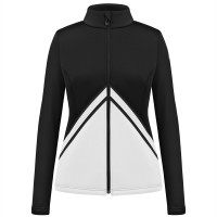 Womens stretch fleece jacket black/white