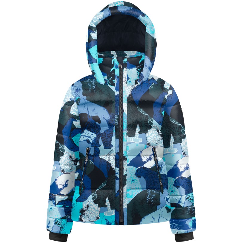 Girls synthetic down jacket nature blue