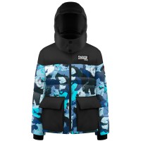 Boys ski jacket nature blue/black