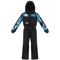 Boys ski overall black/nature blue