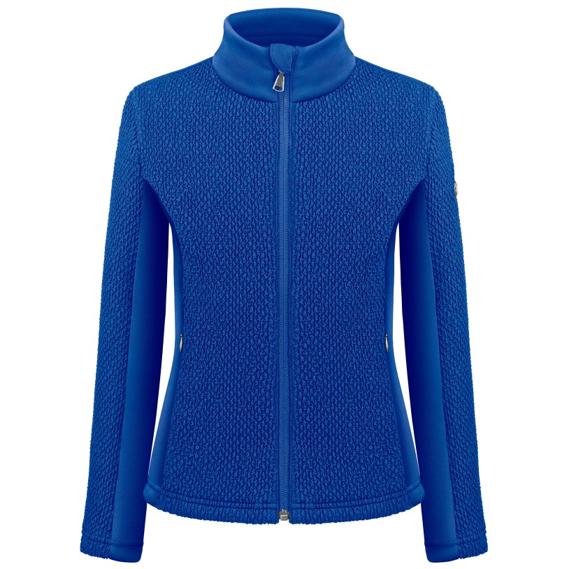 Girls stretch fleece jacket smock infinity blue