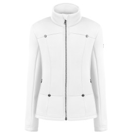 Girls stretch fleece jacket white