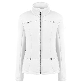 Girls stretch fleece jacket white