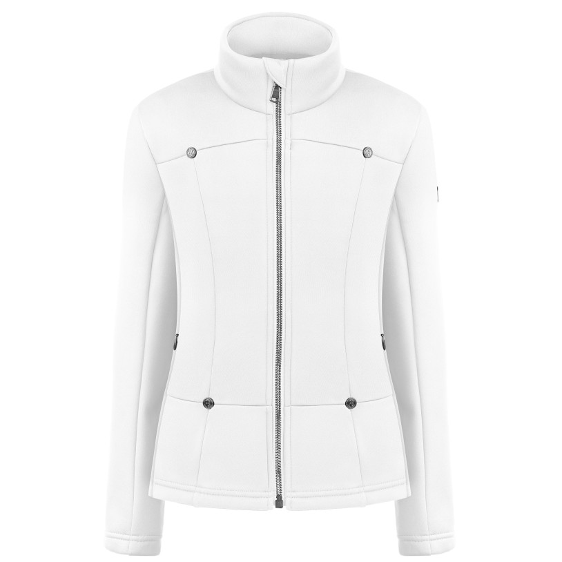 Girls stretch fleece jacket white