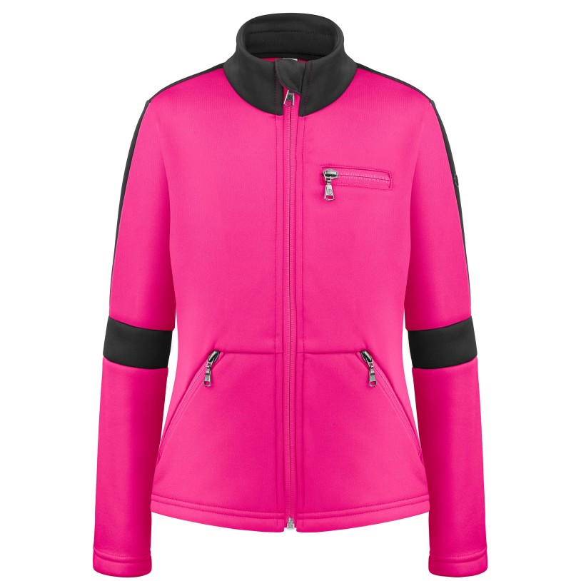 Girls stretch fleece jacket magenta pink