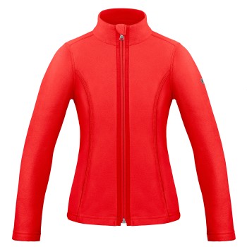 Girls micro fleece jacket scarlet red