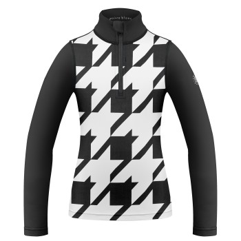 Girls base layer check black