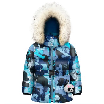 Girls synthetic down jacket nature blue