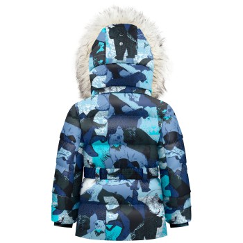 Girls synthetic down jacket nature blue