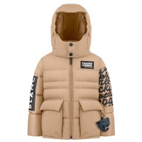 Boys down jacket almond brown