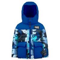 Boys down jacket nature blue/infinity blue