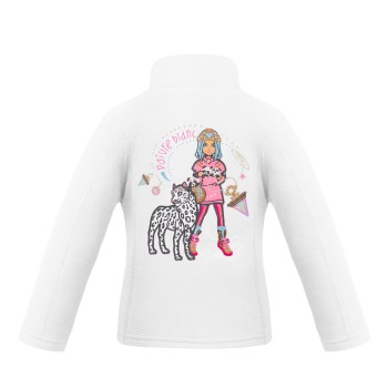 Girls micro fleece jacket white