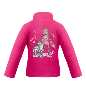 Girls micro fleece jacket magenta pink