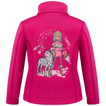 Girls micro fleece jacket fancy magenta pink