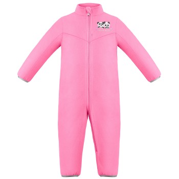 Girls fleece overall lolly pink