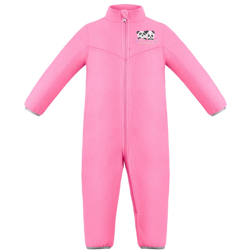 Girls fleece overall lolly pink