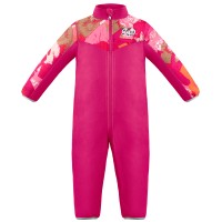 Girls fleece overall fancy magenta pink