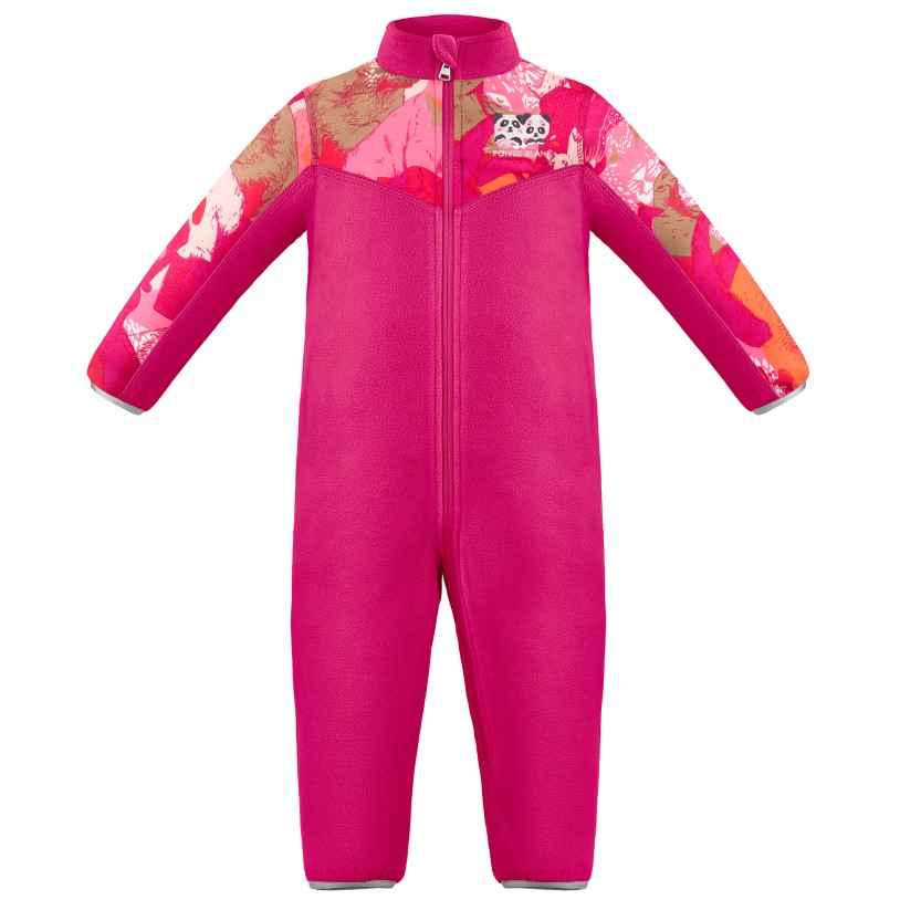 Girls fleece overall fancy magenta pink