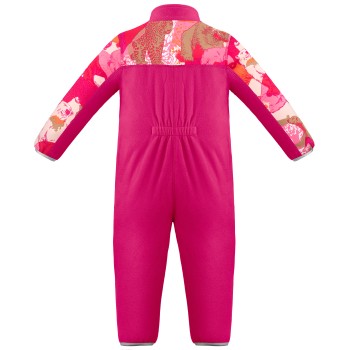 Girls fleece overall fancy magenta pink