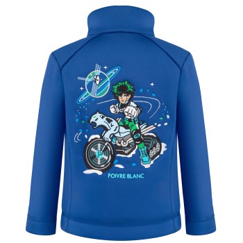 Boys fleece jacket interlock fancy infinity blue