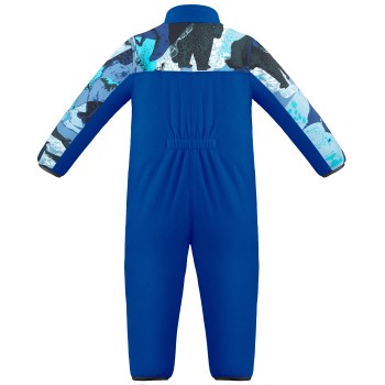 Boys fleece overall fancy infinity blue